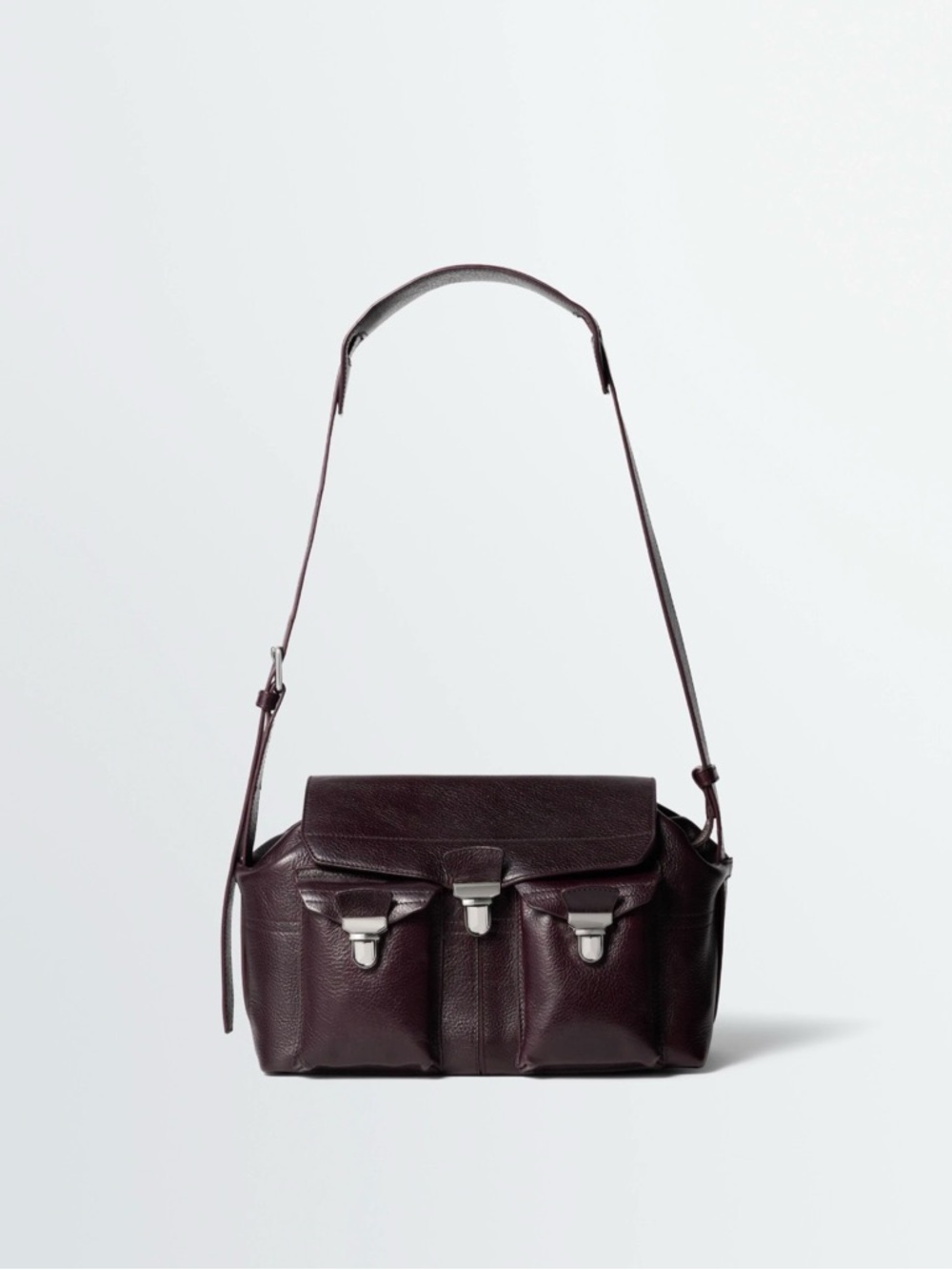 Lemaire STYLE_ gearbag medium  Burgundy Leather
